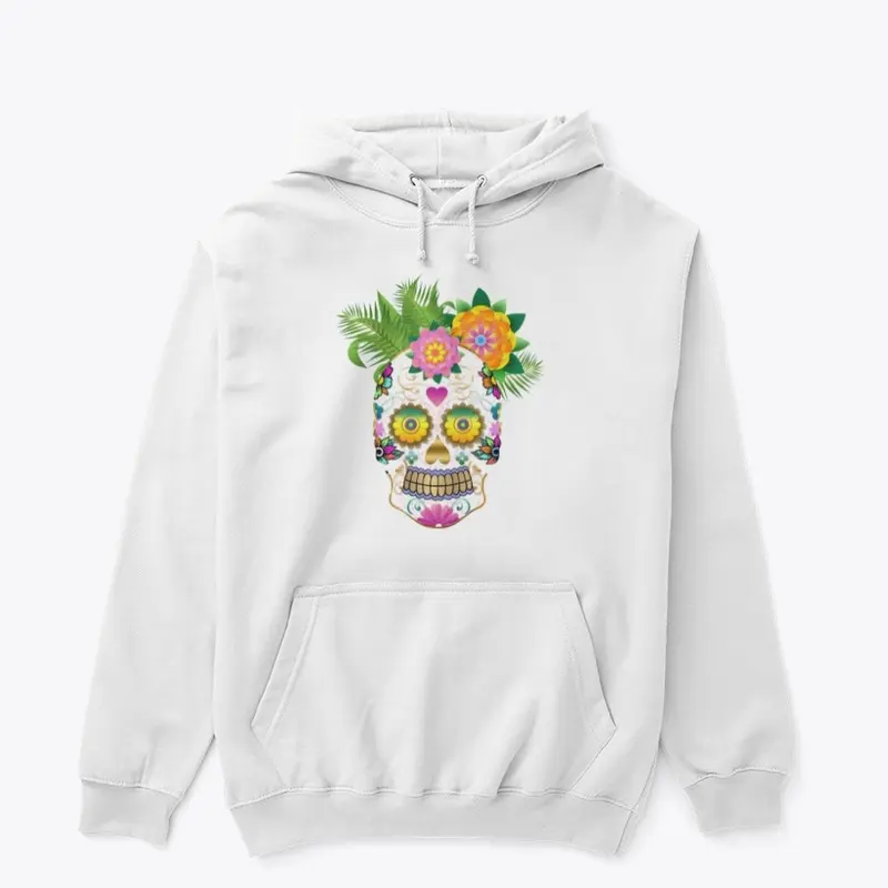 Skull art floral cute